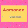 Aamanee meaning Good wish