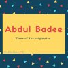 Abdul Badee