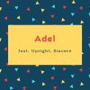 Adel Name Just, Upright, Sincere