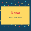 Dana Name Meaning Wise, Intelligent