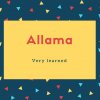 Allama Name Meaning Very learned