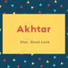 Akhtar Name Meaning Star. Good Luck
