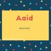 Aaid Name Meaning Restore