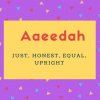 Aaeedah Name Meaning