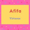 Afifa name meaning Virtuous.