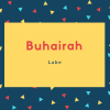 Buhairah Name Meaning Lake