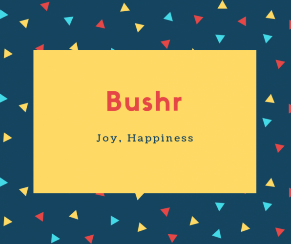 Bushr Name Meaning Joy, Happiness