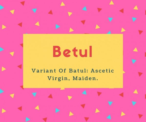 Betul Name Meaning Variant Of Batul- Ascetic Virgin, Maiden