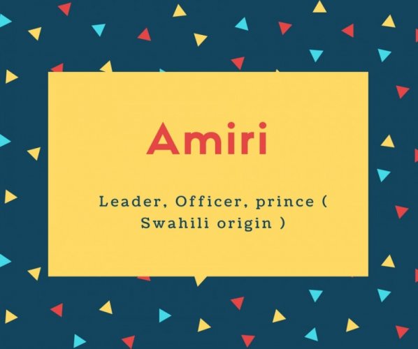 Amiri Name Meaning Leader, Officer, prince ( Swahili origin )