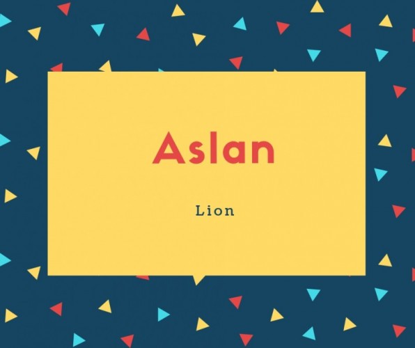 Aslan Name Meaning Lion
