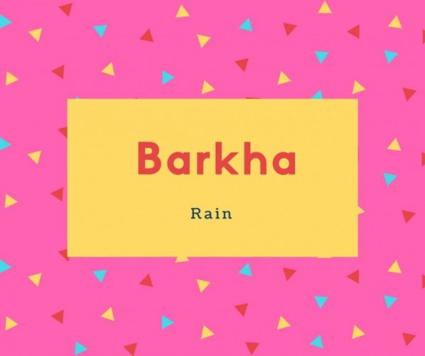 Barkha Name Meaning Of Rain