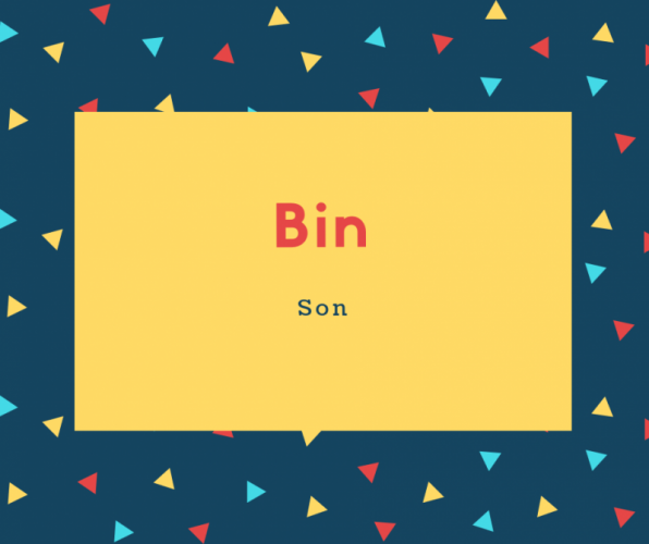 Bin Name Meaning Son