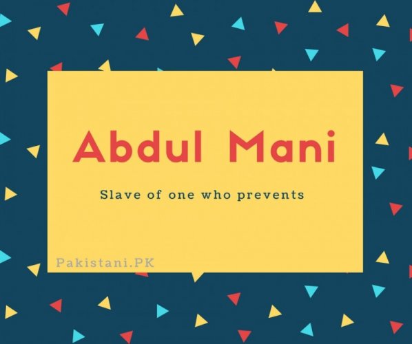Abdul Mani