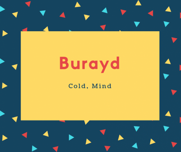 Burayd Name Meaning Cold, Mind