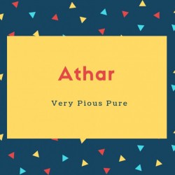 Athar Name Meaning Very Pious Pure