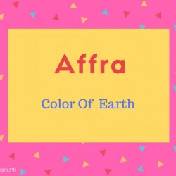 Affra name meaning Color Of Earth.