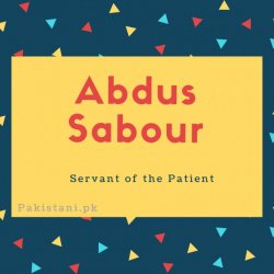 Abdus sabour name meaning Servant of the Patient.