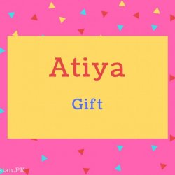 Atiya name Meaning Gift.