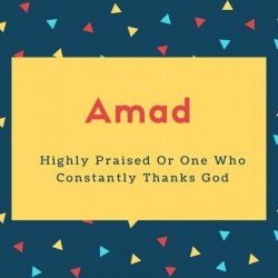 Amad Name Meaning Highly Praised Or One Who Constantly Thanks God