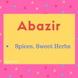 Abazir name Meaning Spices, Sweet Herbs.