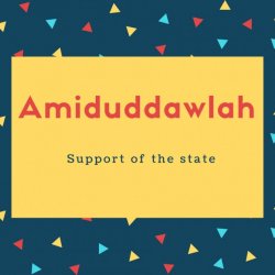 Amiduddawlah Name Meaning Support of the state