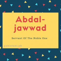 Abdal-jawwad name meaning Servant Of The noble one.