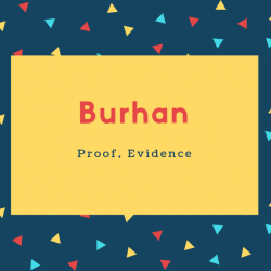 Burhan Name Meaning Proof, Evidence