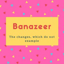 Banazeer Name Meaning The changes, which do not example
