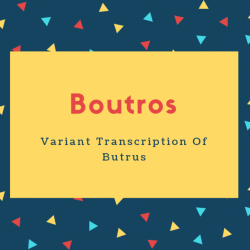 Boutros Name Meaning Variant Transcription Of Butrus