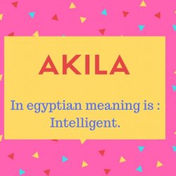 Akila Name Meaning In egyptian meaning is - Intelligent..