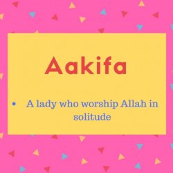 Aakifa Name Meaning