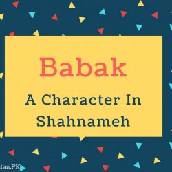 Babak Name Meaning In A Character In Shahnameh