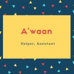 &#039;waan Name Meaning Helper, Assistant