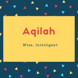 Aqilah Name Meaning Wise, Intelligent