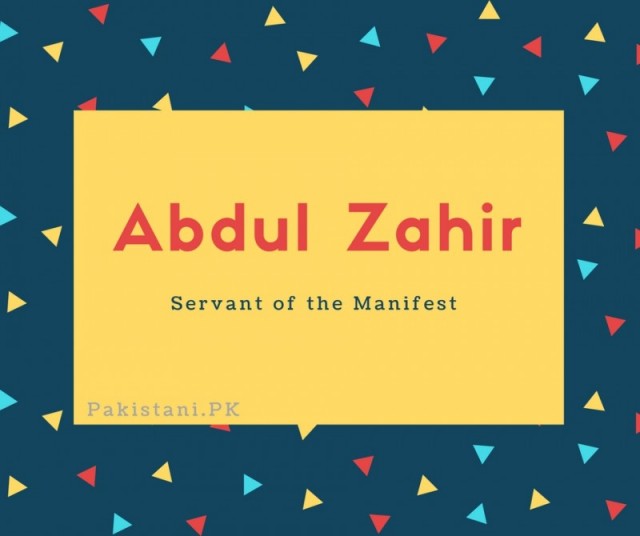 Abdul Zahir