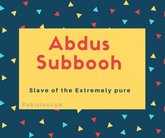 Abdus Subbooh