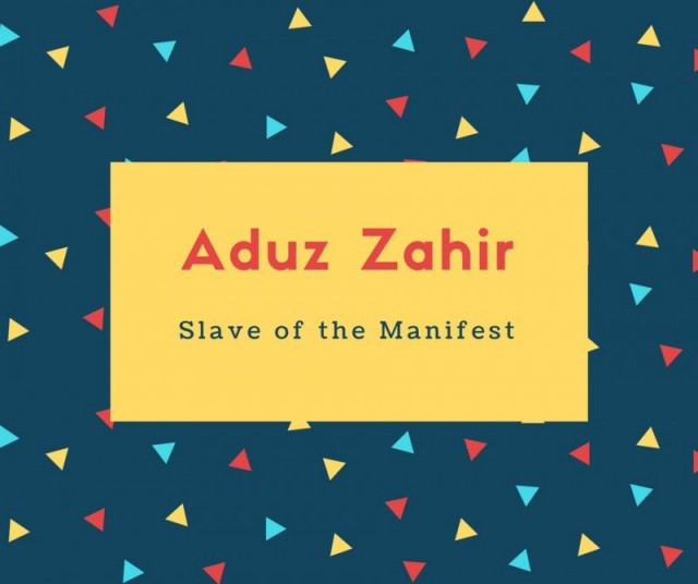 Aduz Zahir