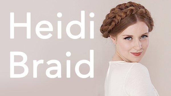 50 Simple Curly Hairstyles You Can Do In 10-Minutes-Princesses Like Braided Crown or Heidi Braid
